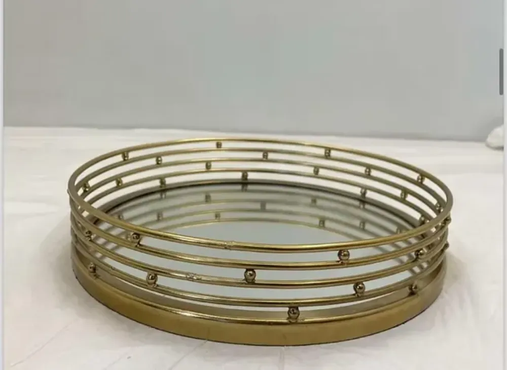 3603- Round Wire Mirror Tray