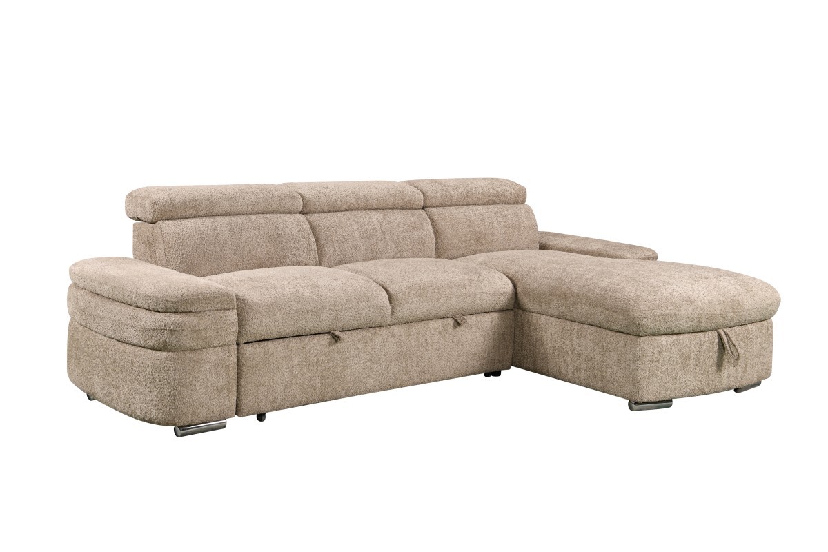 RHF SECTIONAL SLEEPER - BEIGE - Image 5