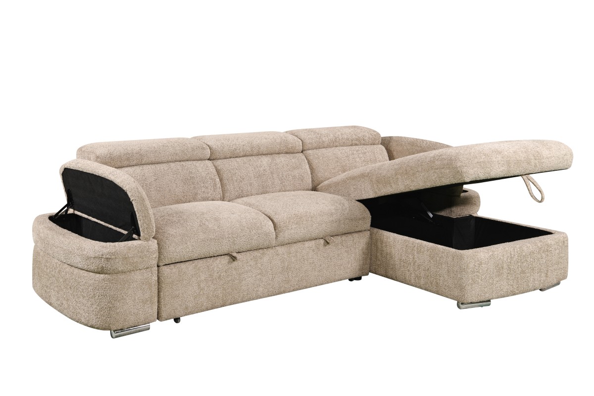 RHF SECTIONAL SLEEPER - BEIGE - Image 4