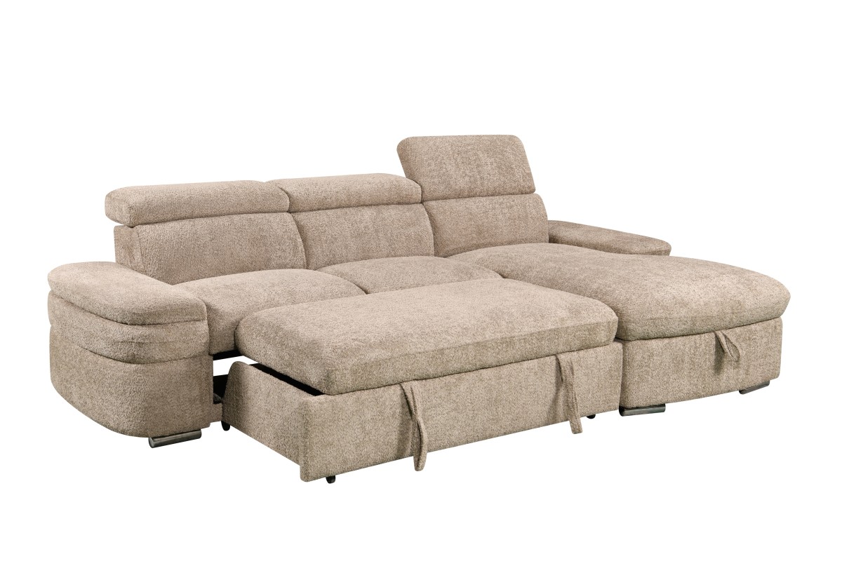 RHF SECTIONAL SLEEPER - BEIGE - Image 3