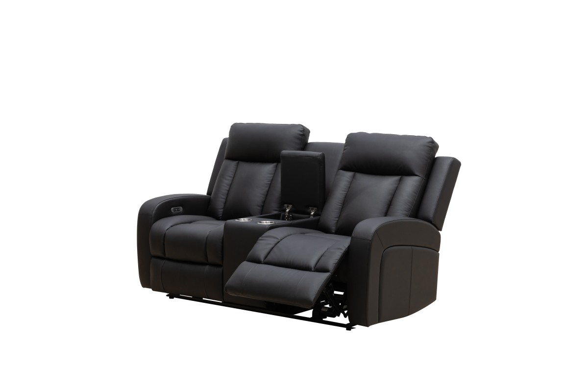 POWER RECLINER LOVE SEAT - BLACK
