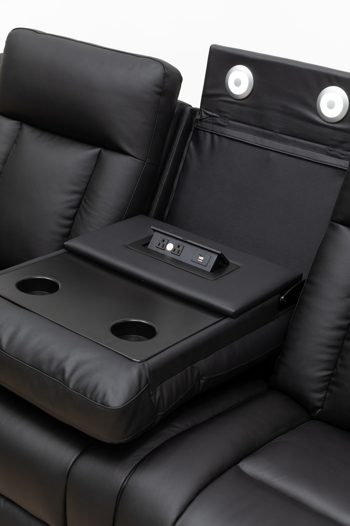 POWER RECLINER SOFA - BLACK - Image 6