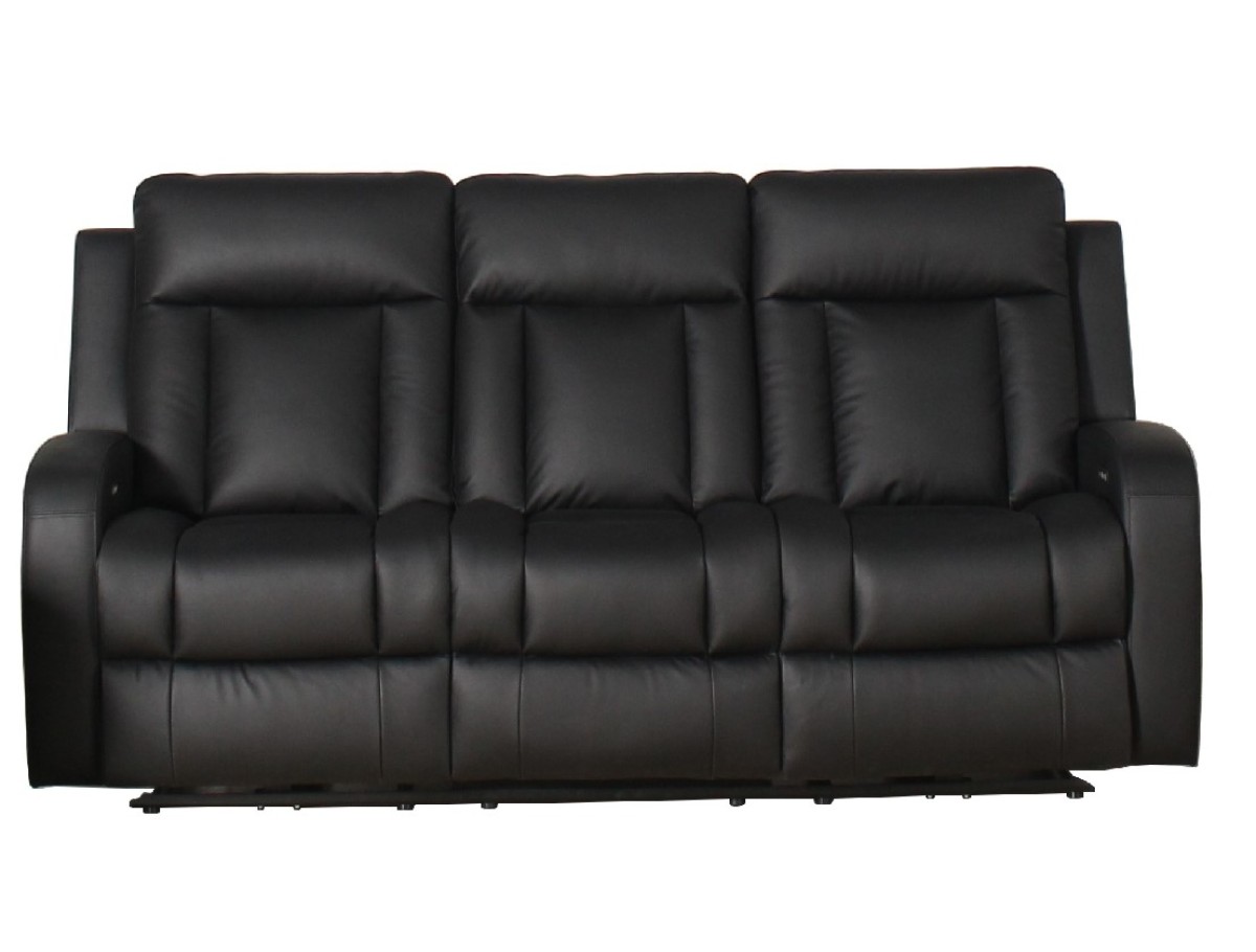 POWER RECLINER SOFA - BLACK - Image 4