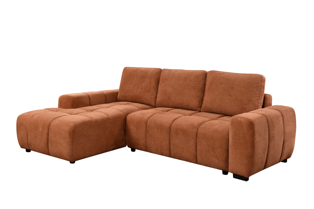 LHF SECTIONAL SLEEPER - BURNT ORANGE - Image 4