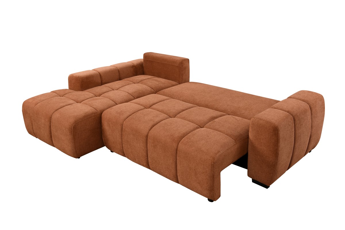 LHF SECTIONAL SLEEPER - BURNT ORANGE - Image 3