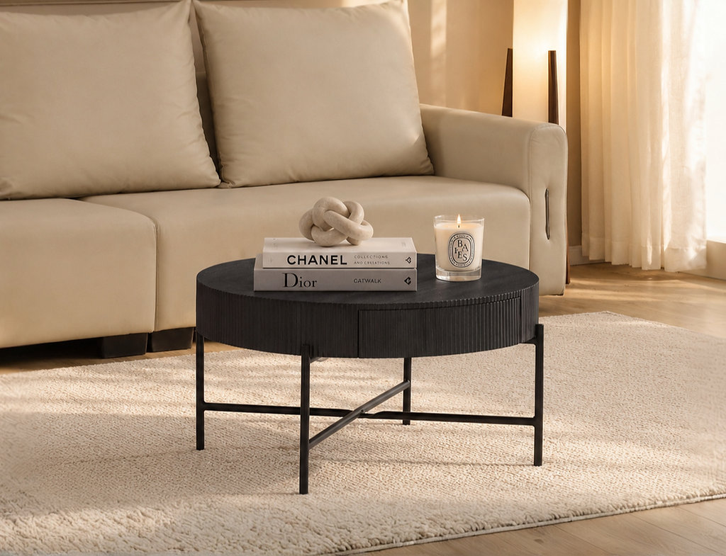 Round Coffee Table - Black