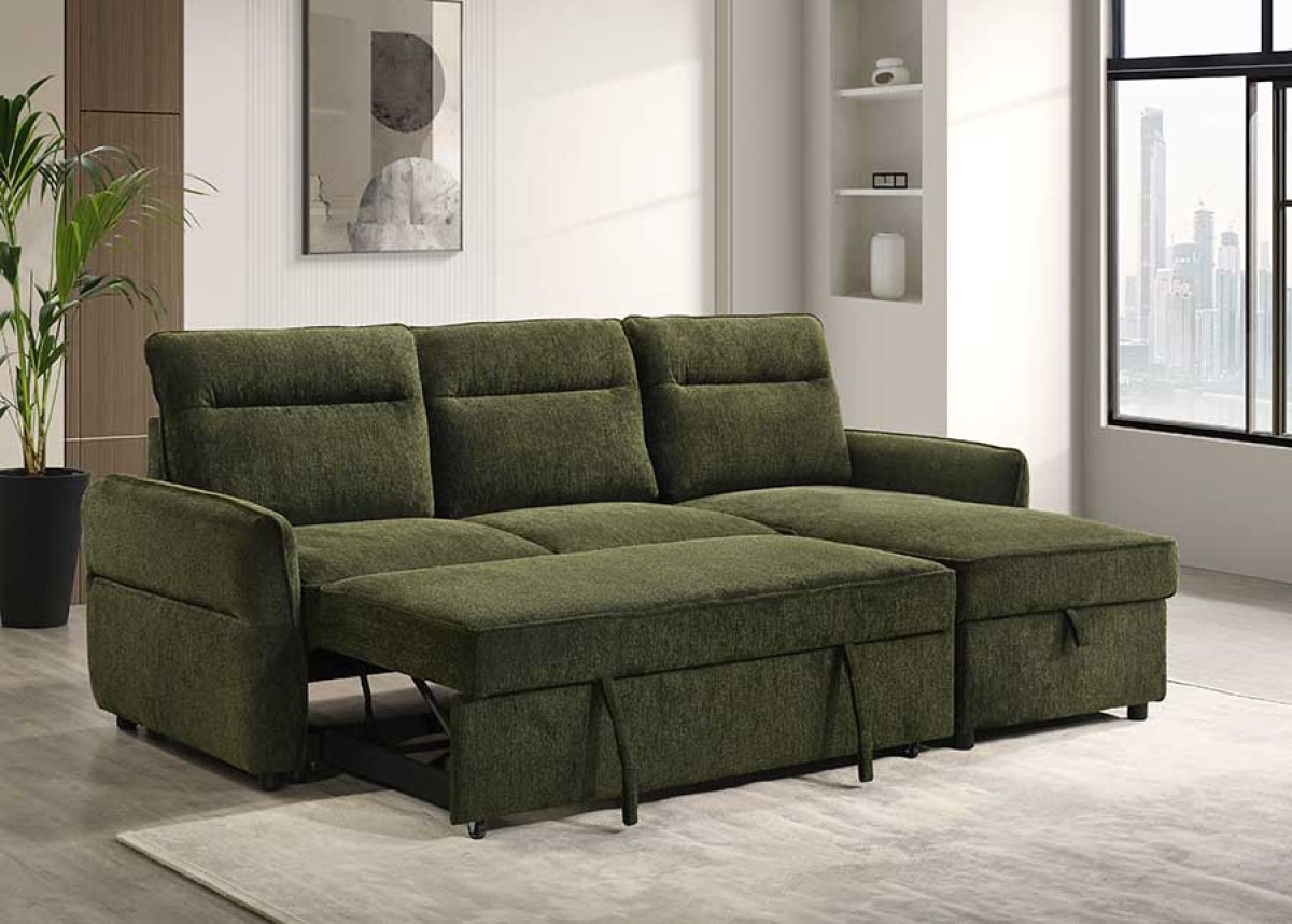 RHF SECTIONAL SLEEPER - GREEN - Image 2
