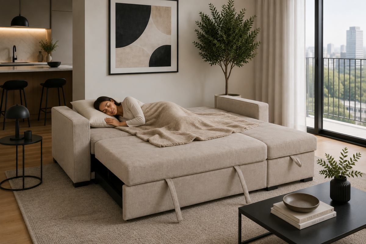 SECTIONAL SLEEPER - TAUPE - Image 4