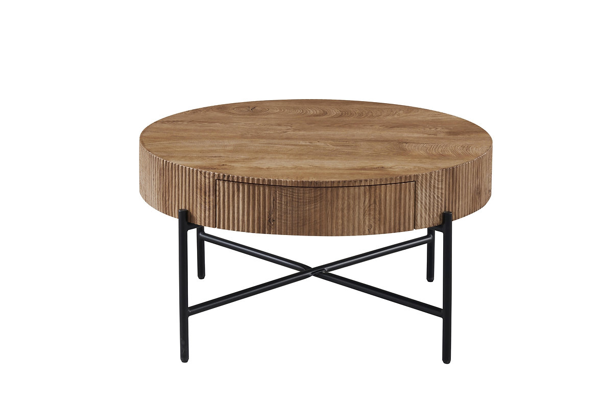 Round Coffee Table - Brown - Image 2