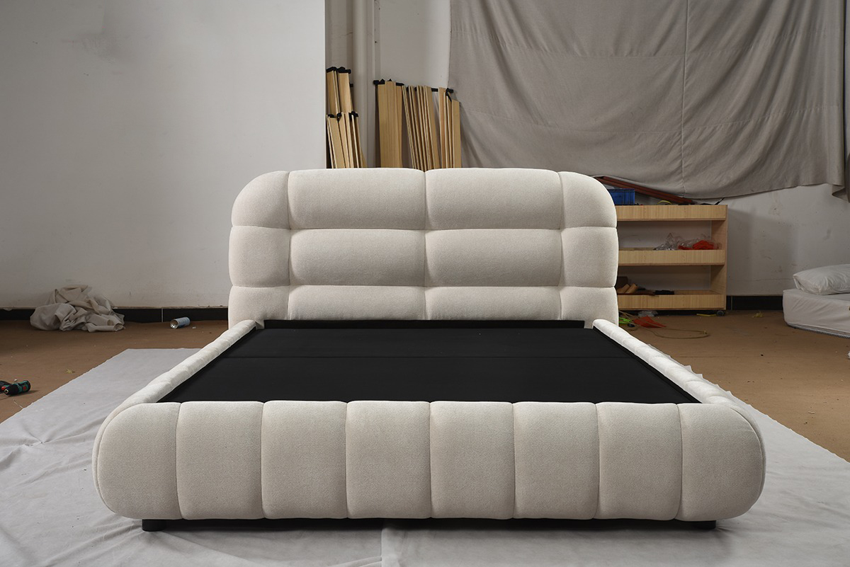 KING LIFT BED FRAME - BEIGE - Image 4