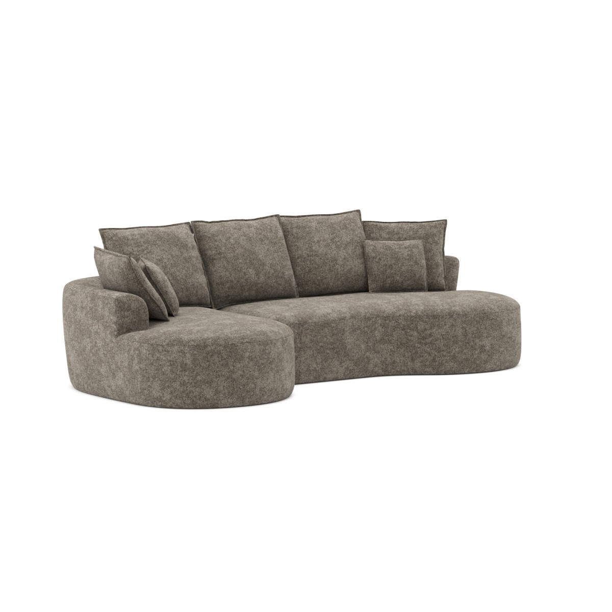 SECTIONAL COMPRESSION SOFA - BROWN - Image 3