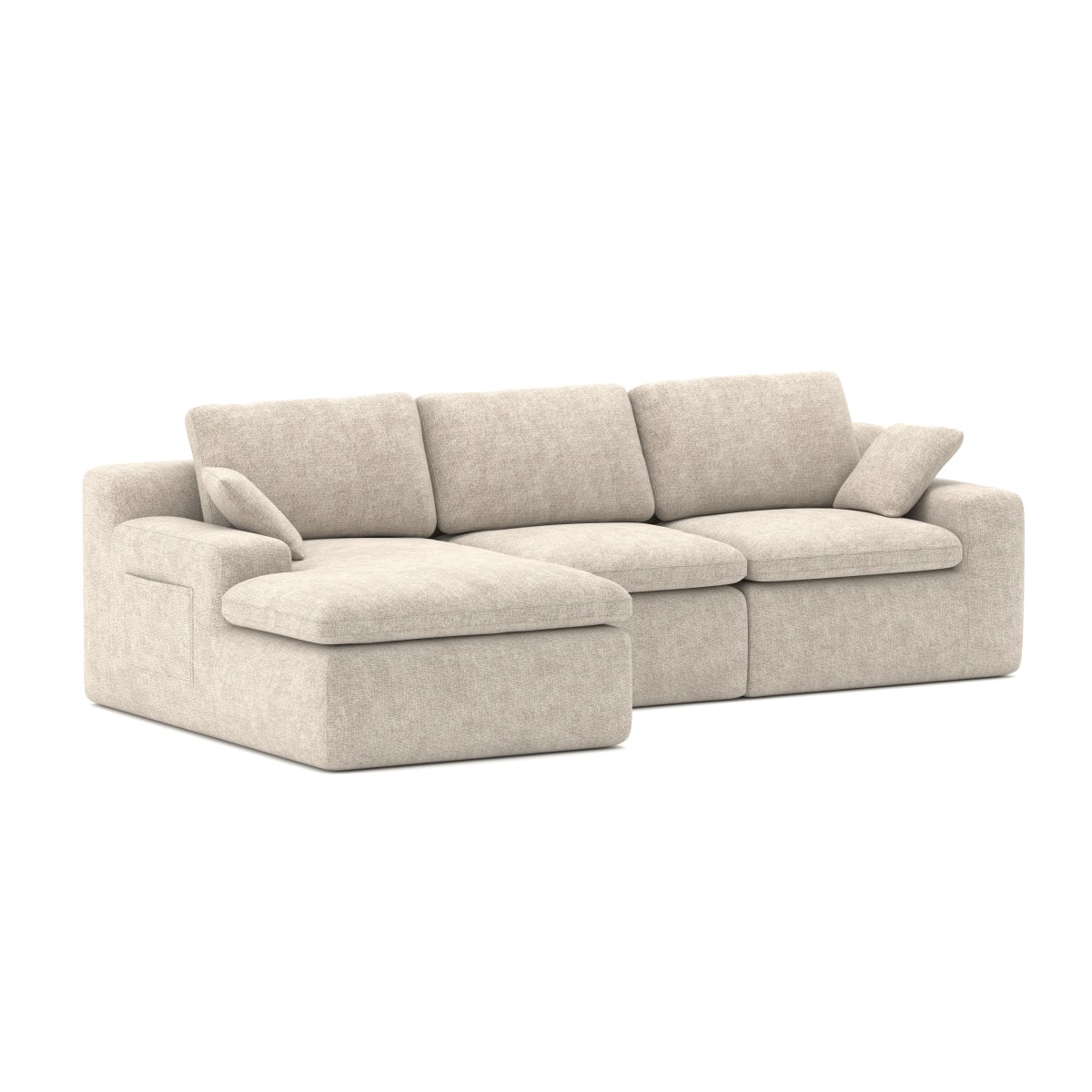 SECTIONAL COMPRESSION SOFA - BEIGE - Image 3