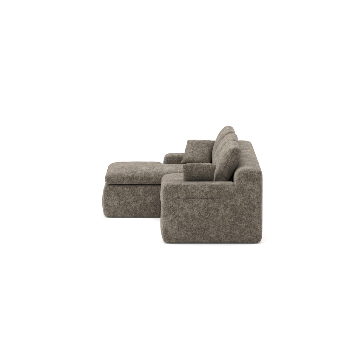 SECTIONAL COMPRESSION SOFA - BROWN - Image 4