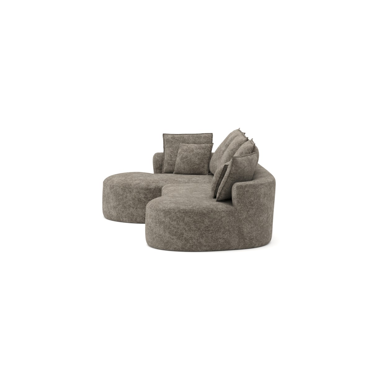 SECTIONAL COMPRESSION SOFA - BROWN - Image 4