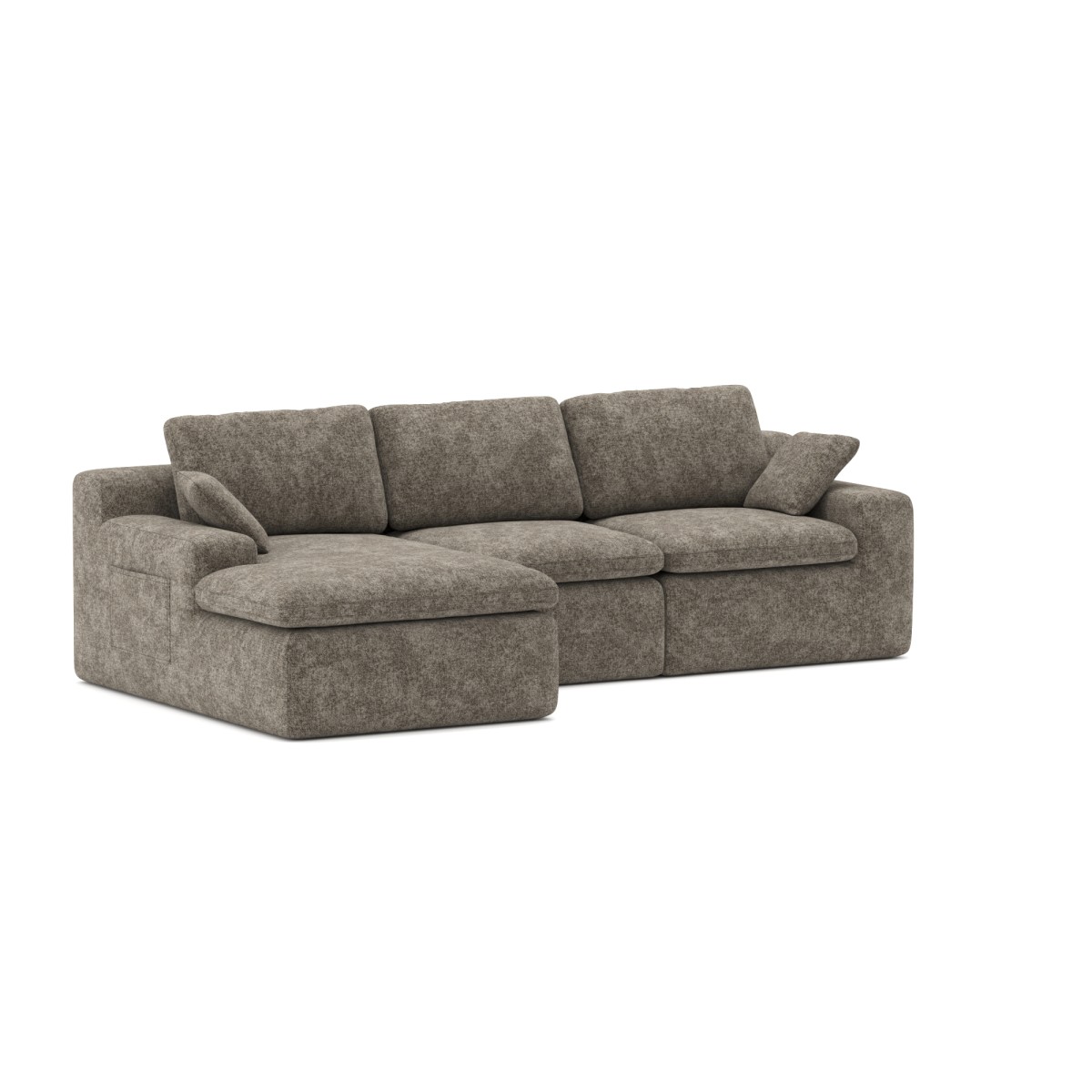 SECTIONAL COMPRESSION SOFA - BROWN - Image 3