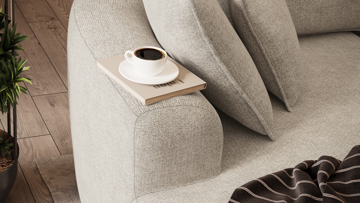 SECTIONAL COMPRESSION SOFA - BEIGE - Image 7