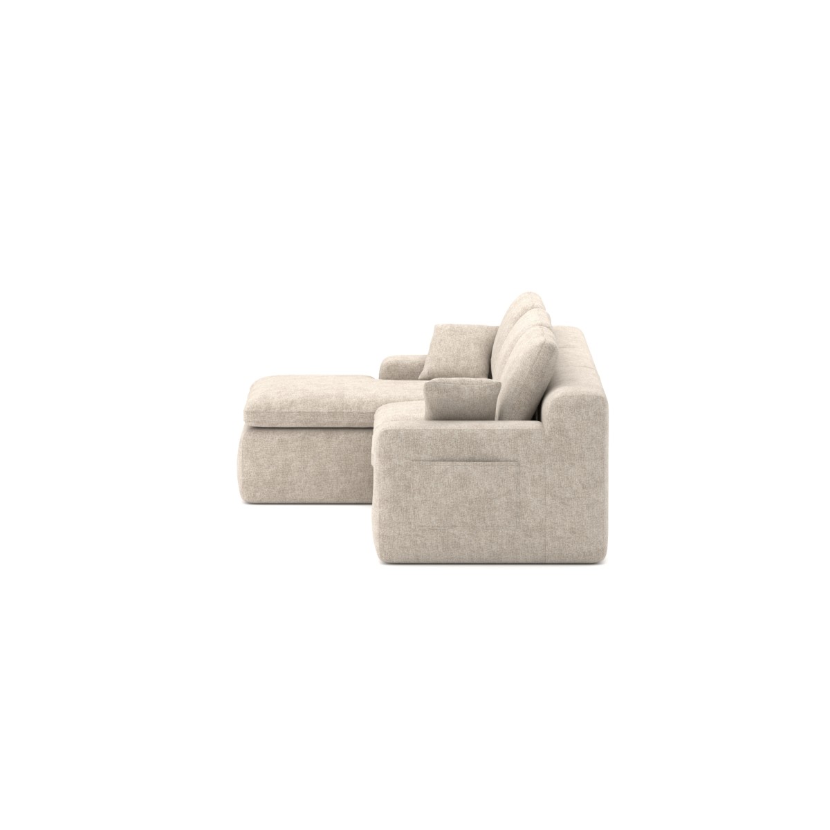 SECTIONAL COMPRESSION SOFA - BEIGE - Image 4